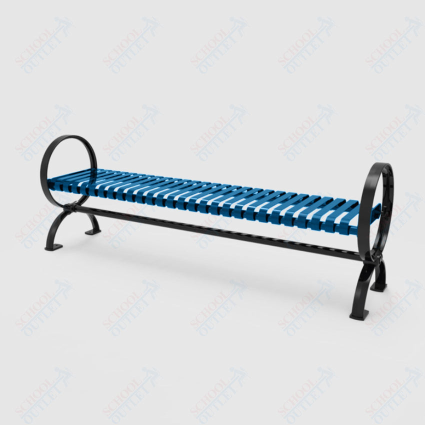 MyTcoat - Skyline Outdoor Bench with Arched Back - Portable or Surface Mount 6' L (MYT - BSL06 - O - 57) - SchoolOutlet