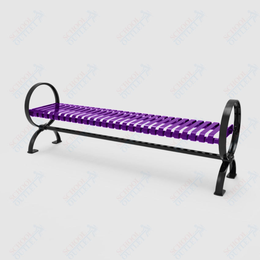 MyTcoat - Skyline Outdoor Bench with Arched Back - Portable or Surface Mount 6' L (MYT - BSL06 - O - 57) - SchoolOutlet