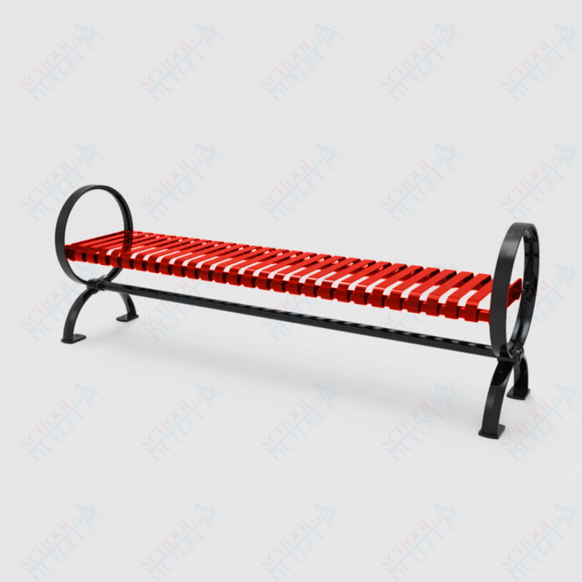 MyTcoat - Skyline Outdoor Bench with Arched Back - Portable or Surface Mount 6' L (MYT - BSL06 - O - 57) - SchoolOutlet