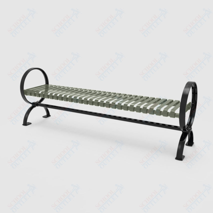 MyTcoat - Skyline Outdoor Bench with Arched Back - Portable or Surface Mount 6' L (MYT - BSL06 - O - 57) - SchoolOutlet