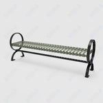 MyTcoat - Skyline Outdoor Bench with Arched Back - Portable or Surface Mount 6' L (MYT - BSL06 - O - 57) - SchoolOutlet