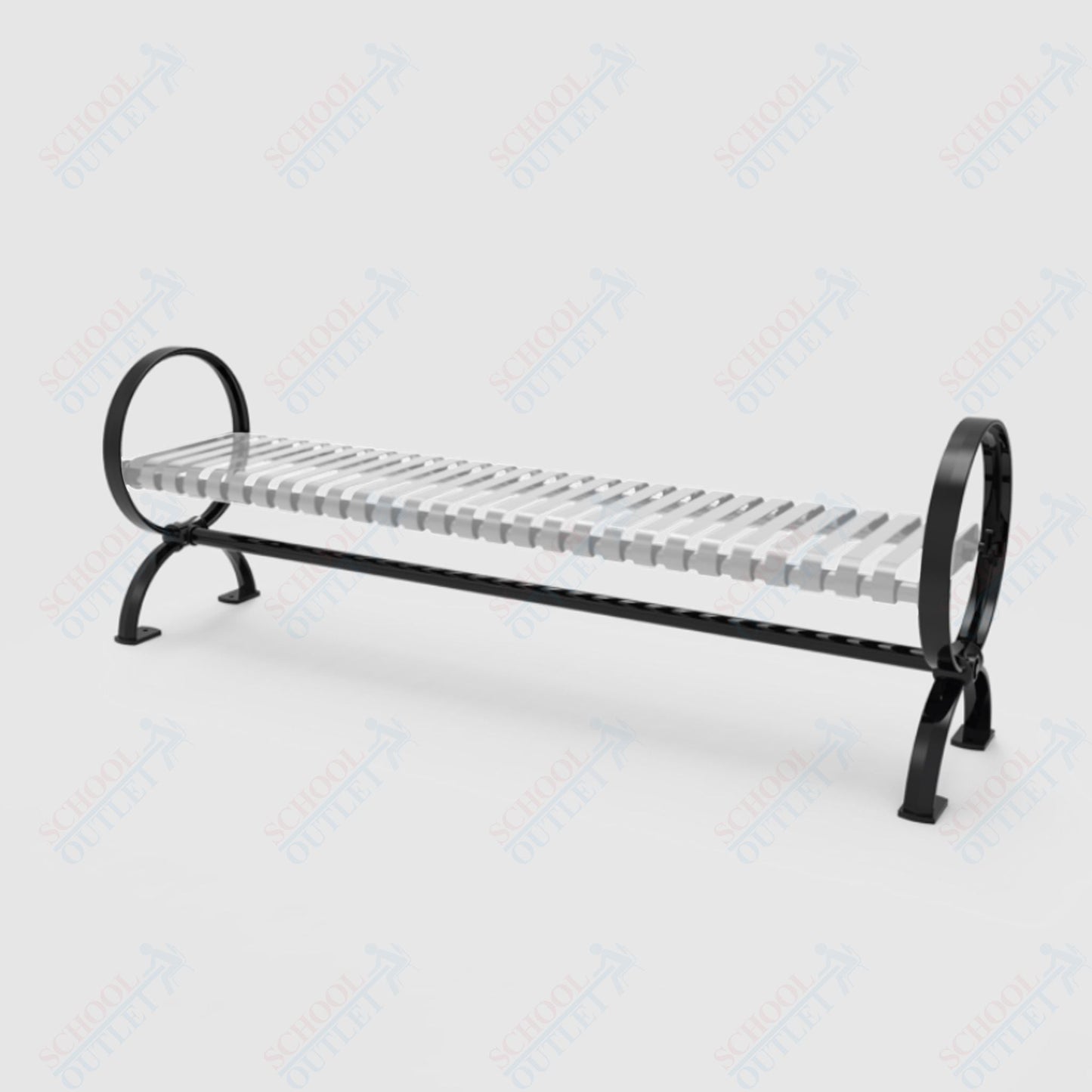 MyTcoat - Skyline Outdoor Bench with Arched Back - Portable or Surface Mount 6' L (MYT - BSL06 - O - 57) - SchoolOutlet