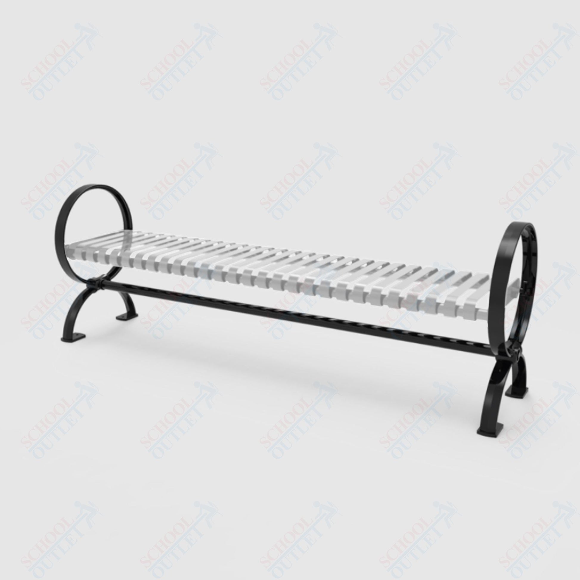 MyTcoat - Skyline Outdoor Bench with Arched Back - Portable or Surface Mount 6' L (MYT - BSL06 - O - 57) - SchoolOutlet
