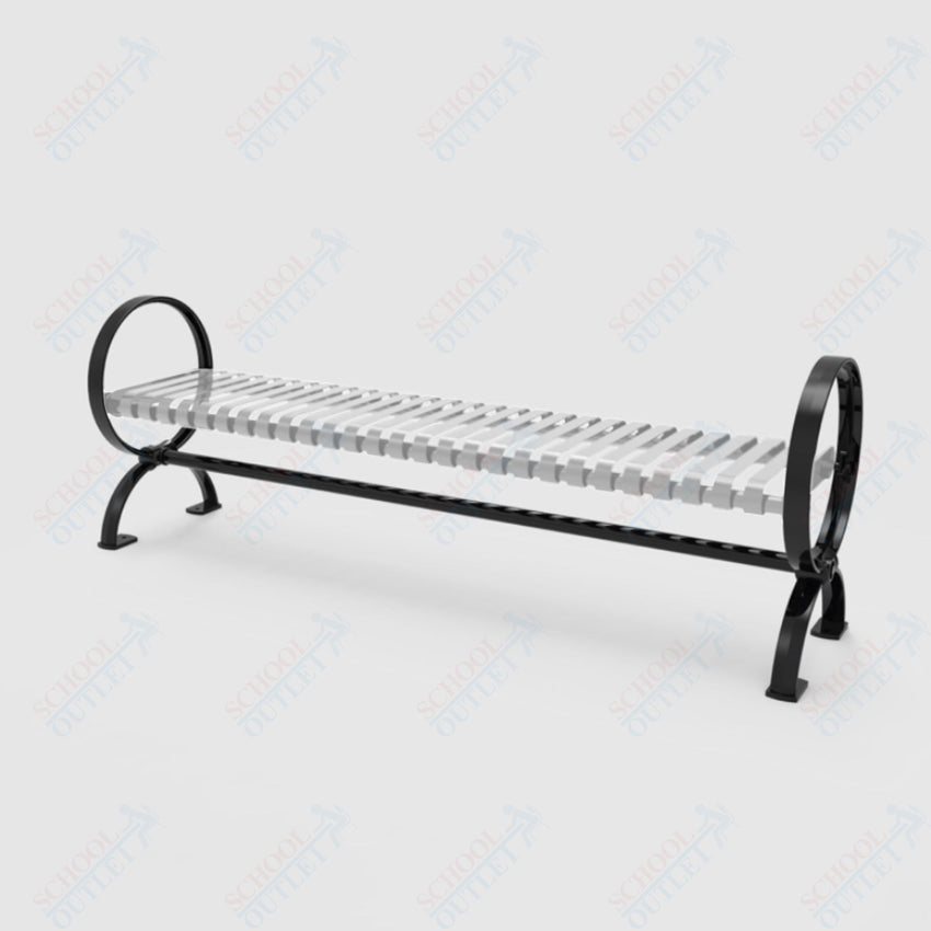 MyTcoat - Skyline Outdoor Bench with Arched Back - Portable or Surface Mount 6' L (MYT - BSL06 - O - 57) - SchoolOutlet