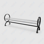 MyTcoat - Skyline Outdoor Bench with Arched Back - Portable or Surface Mount 6' L (MYT - BSL06 - O - 57) - SchoolOutlet