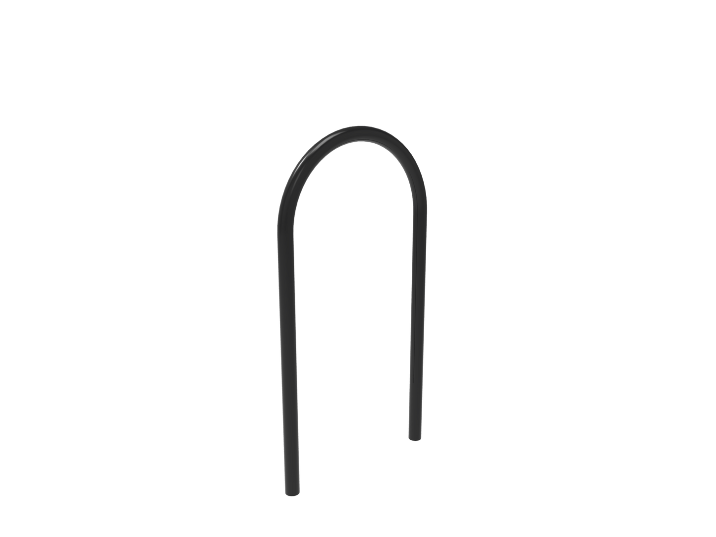 MyTcoat - Outdoor 1- Hump - Single Loop Bike Rack - 1.90 Tubing - Inground Mount (MYT-BKW13-INGROUND) - SchoolOutlet