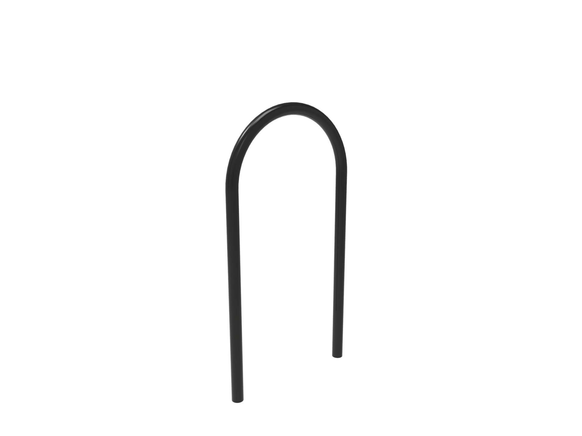 MyTcoat - Outdoor 1- Hump - Single Loop Bike Rack - 1.90 Tubing - Inground Mount (MYT-BKW13-INGROUND) - SchoolOutlet