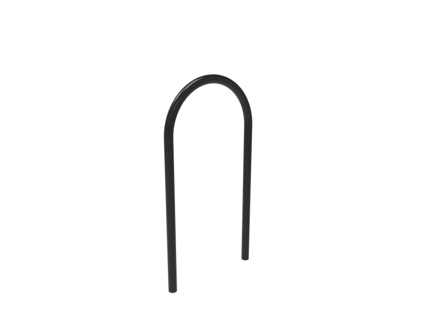 MyTcoat - Outdoor 1- Hump - Single Loop Bike Rack - 1.90 Tubing - Inground Mount (MYT-BKW13-INGROUND) - SchoolOutlet