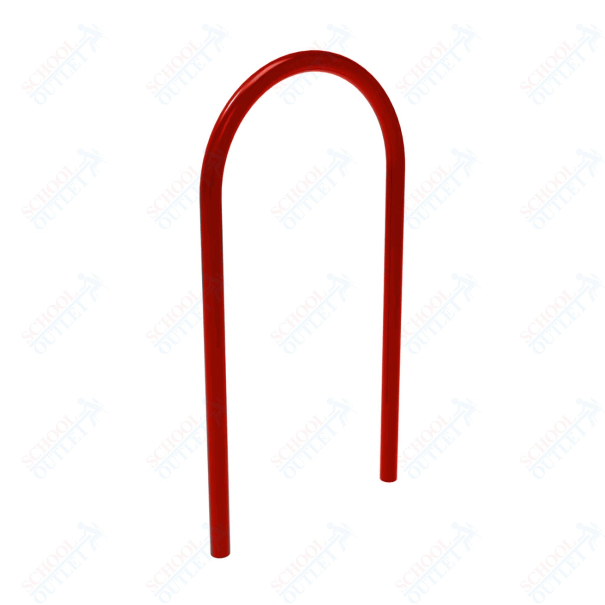 MyTcoat - Outdoor 1 - Hump - Single Loop Bike Rack - 1.90 Tubing - Inground Mount (MYT - BKW13 - INGROUND) - SchoolOutlet