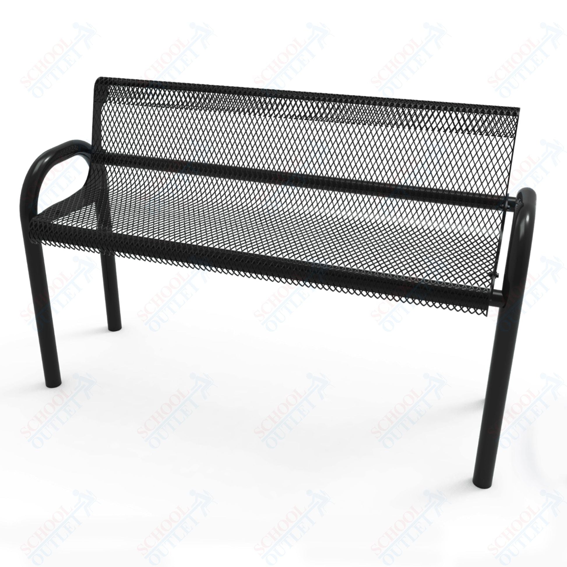 MyTcoat - MOD Outdoor Bench with Back - Inground Mount 4' L (MYT - BMD04 - 53) - SchoolOutlet