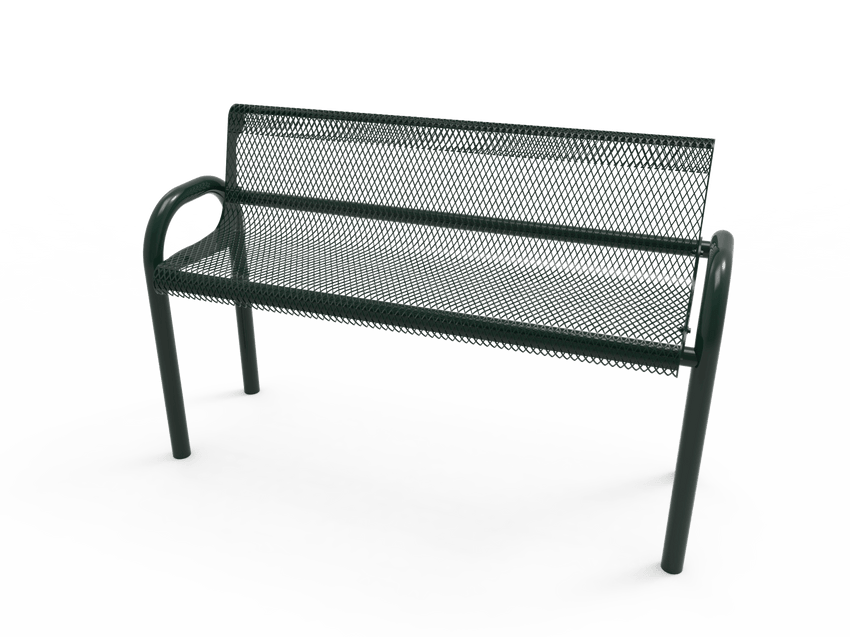 MyTcoat - MOD Outdoor Bench with Back - Inground Mount 4' L (MYT-BMD04-53) - SchoolOutlet