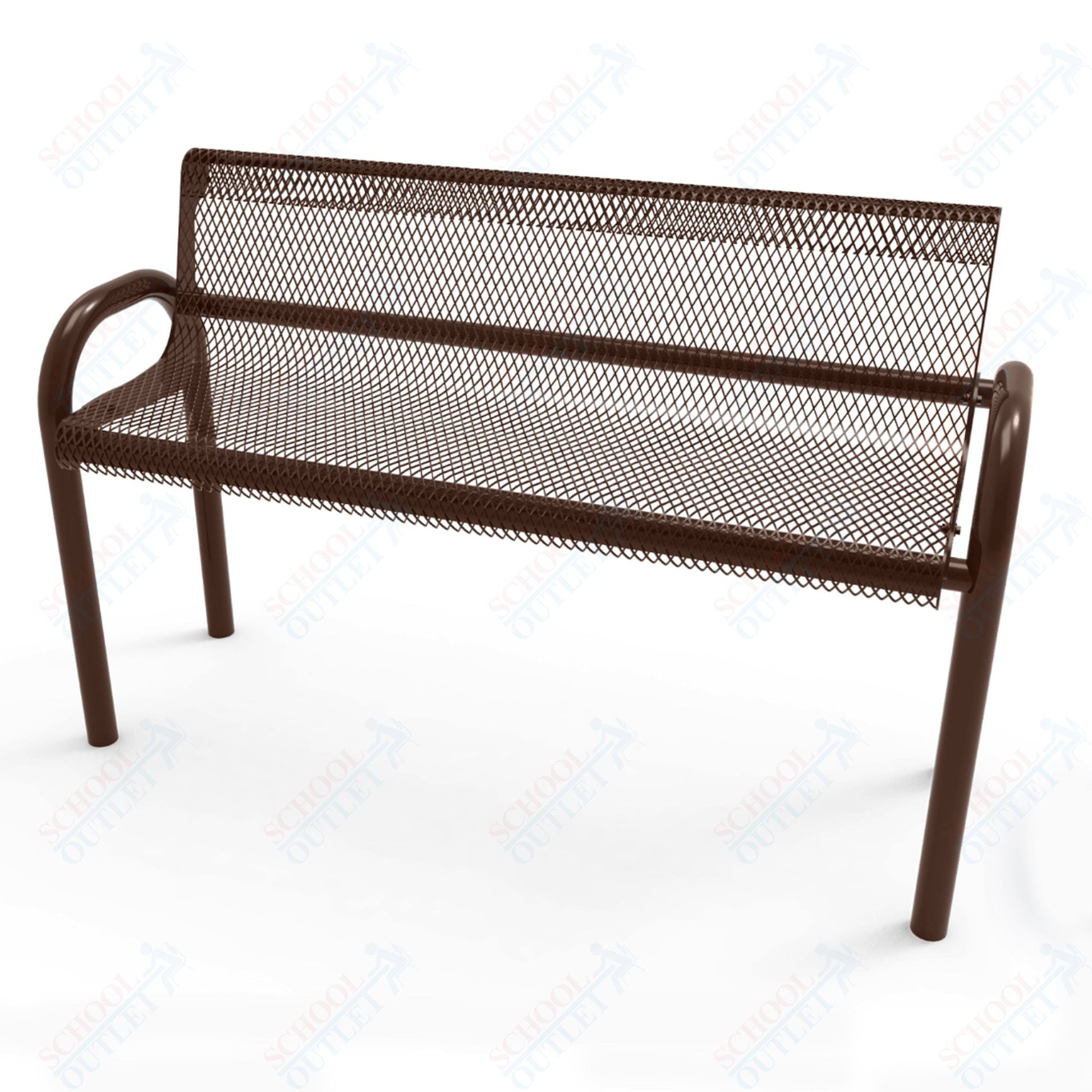 MyTcoat - MOD Outdoor Bench with Back - Inground Mount 4' L (MYT - BMD04 - 53) - SchoolOutlet