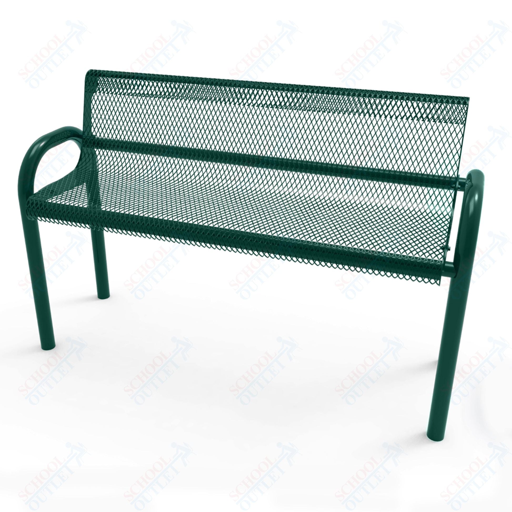 MyTcoat - MOD Outdoor Bench with Back - Inground Mount 4' L (MYT - BMD04 - 53) - SchoolOutlet