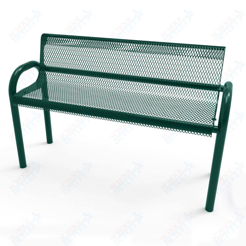 MyTcoat - MOD Outdoor Bench with Back - Inground Mount 4' L (MYT - BMD04 - 53) - SchoolOutlet