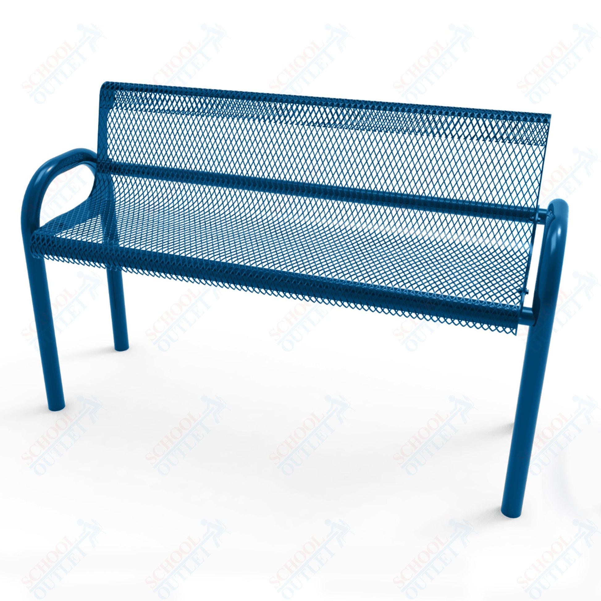MyTcoat - MOD Outdoor Bench with Back - Inground Mount 4' L (MYT - BMD04 - 53) - SchoolOutlet