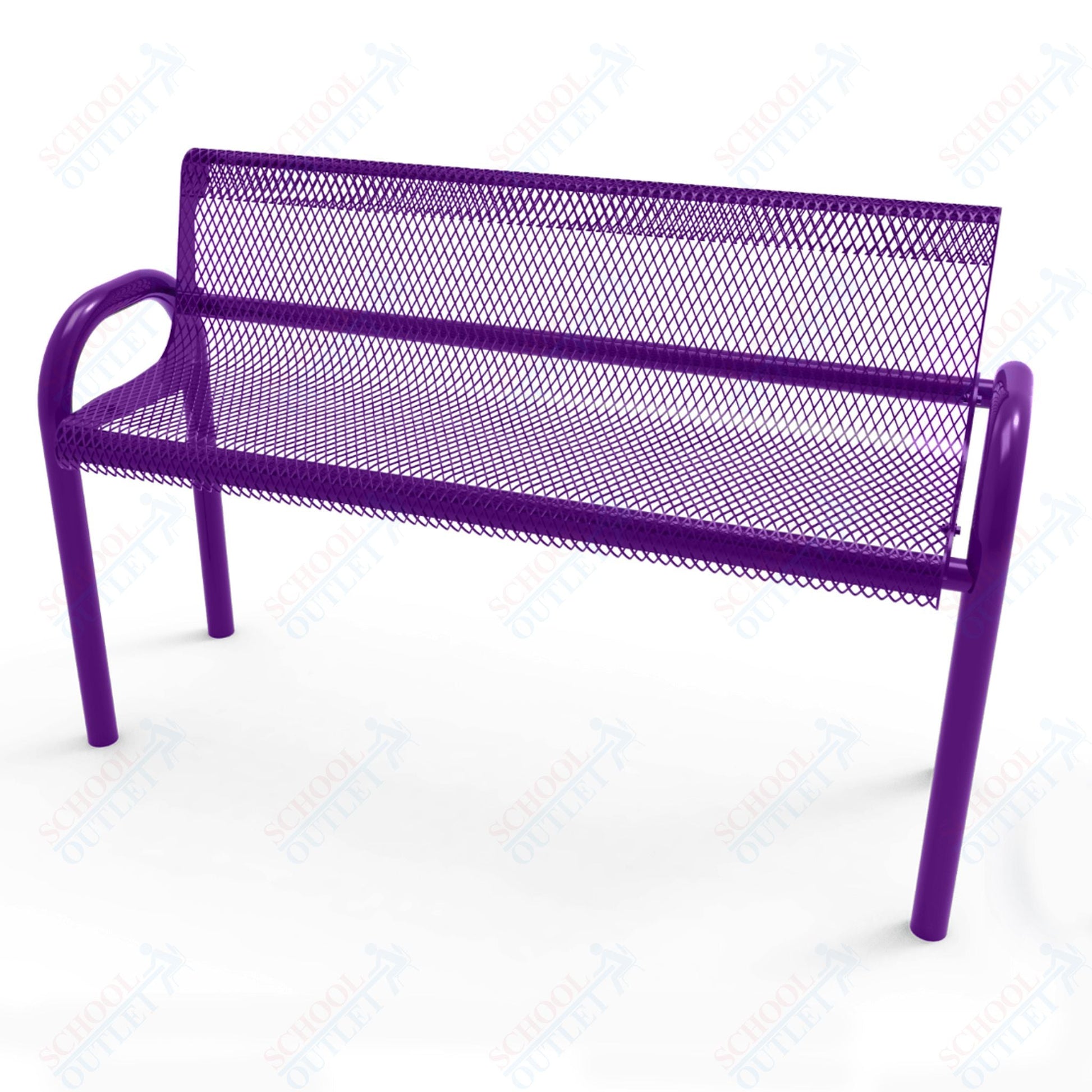 MyTcoat - MOD Outdoor Bench with Back - Inground Mount 4' L (MYT - BMD04 - 53) - SchoolOutlet