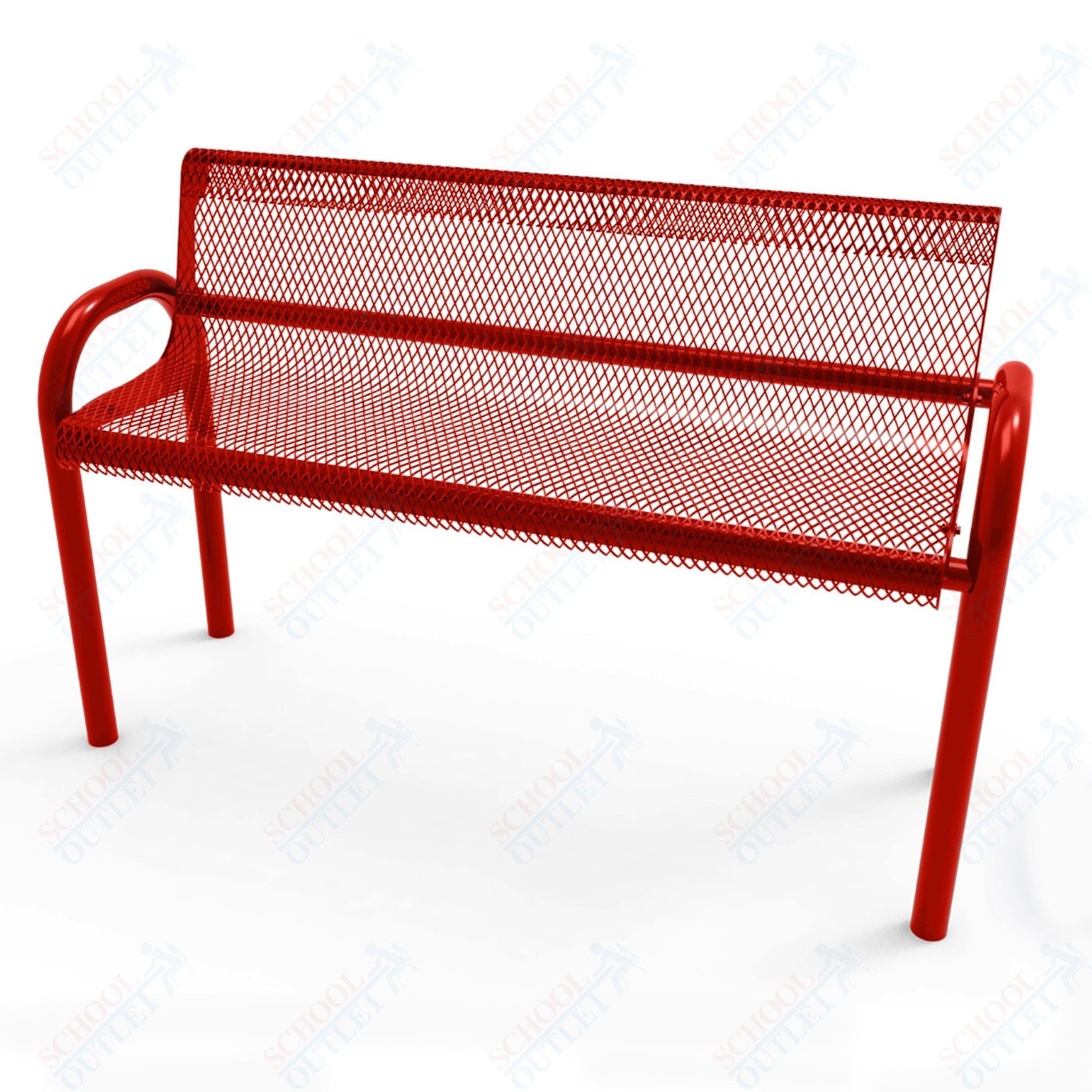 MyTcoat - MOD Outdoor Bench with Back - Inground Mount 4' L (MYT - BMD04 - 53) - SchoolOutlet