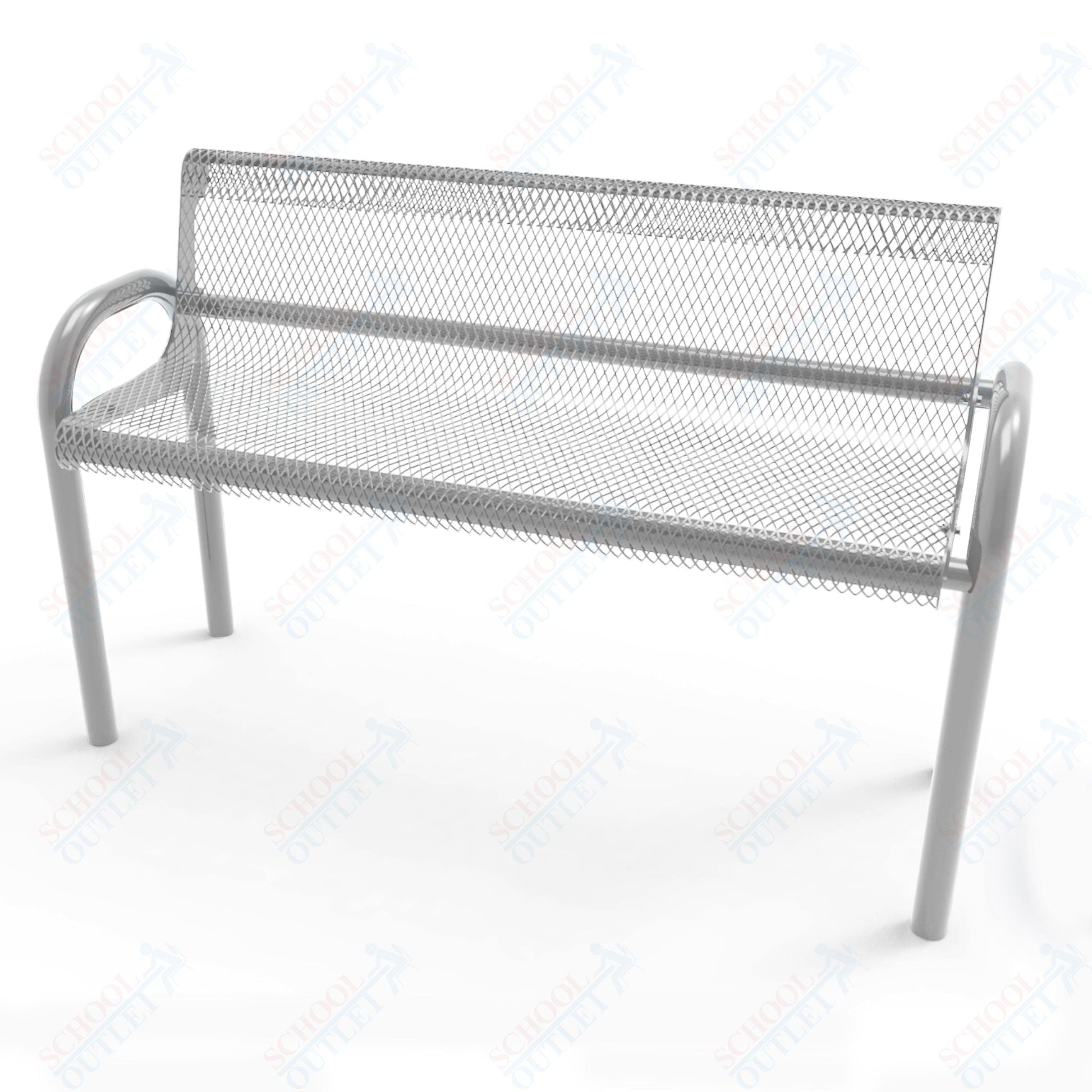 MyTcoat - MOD Outdoor Bench with Back - Inground Mount 4' L (MYT - BMD04 - 53) - SchoolOutlet