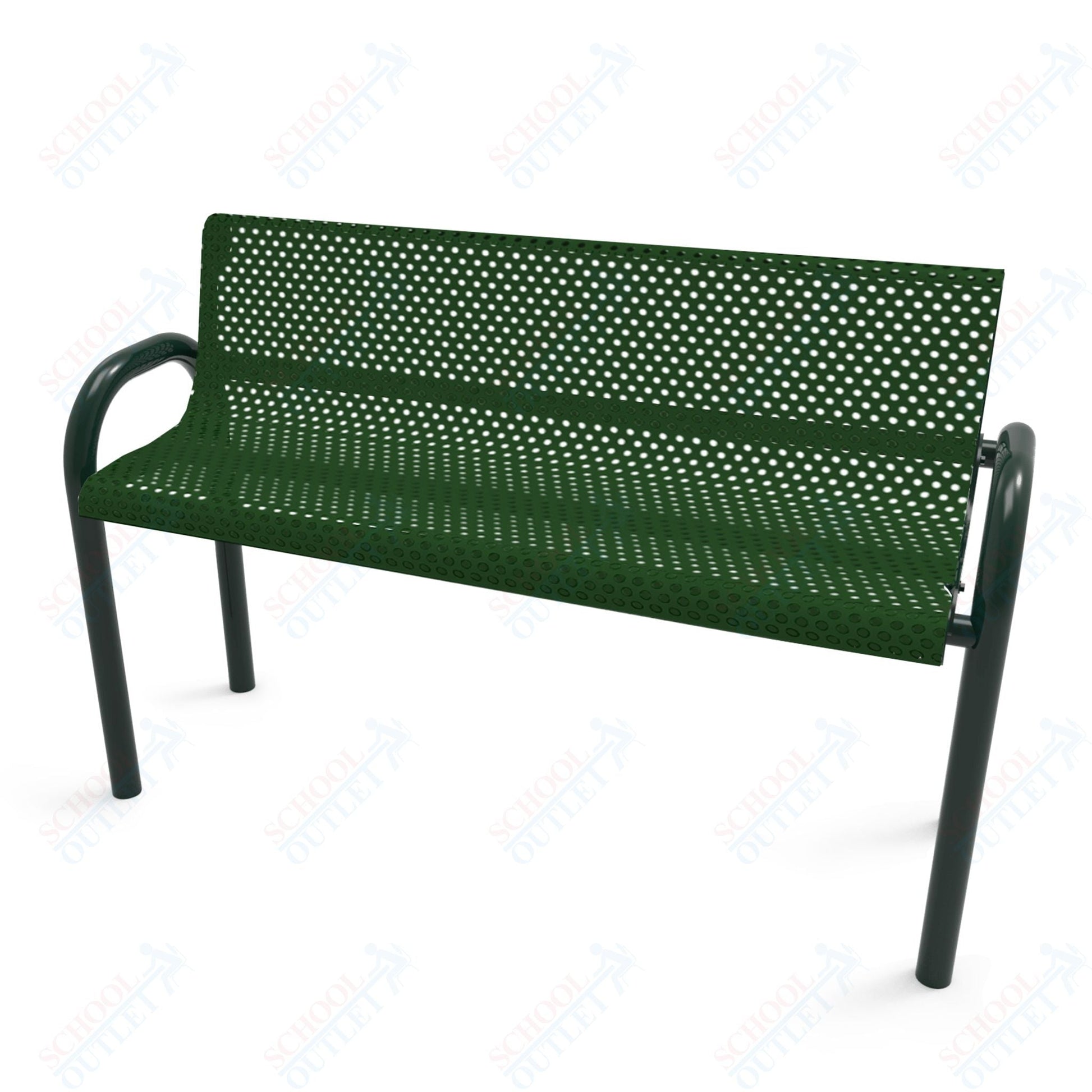 MyTcoat - MOD Outdoor Bench with Back - Inground Mount 4' L (MYT - BMD04 - 53) - SchoolOutlet