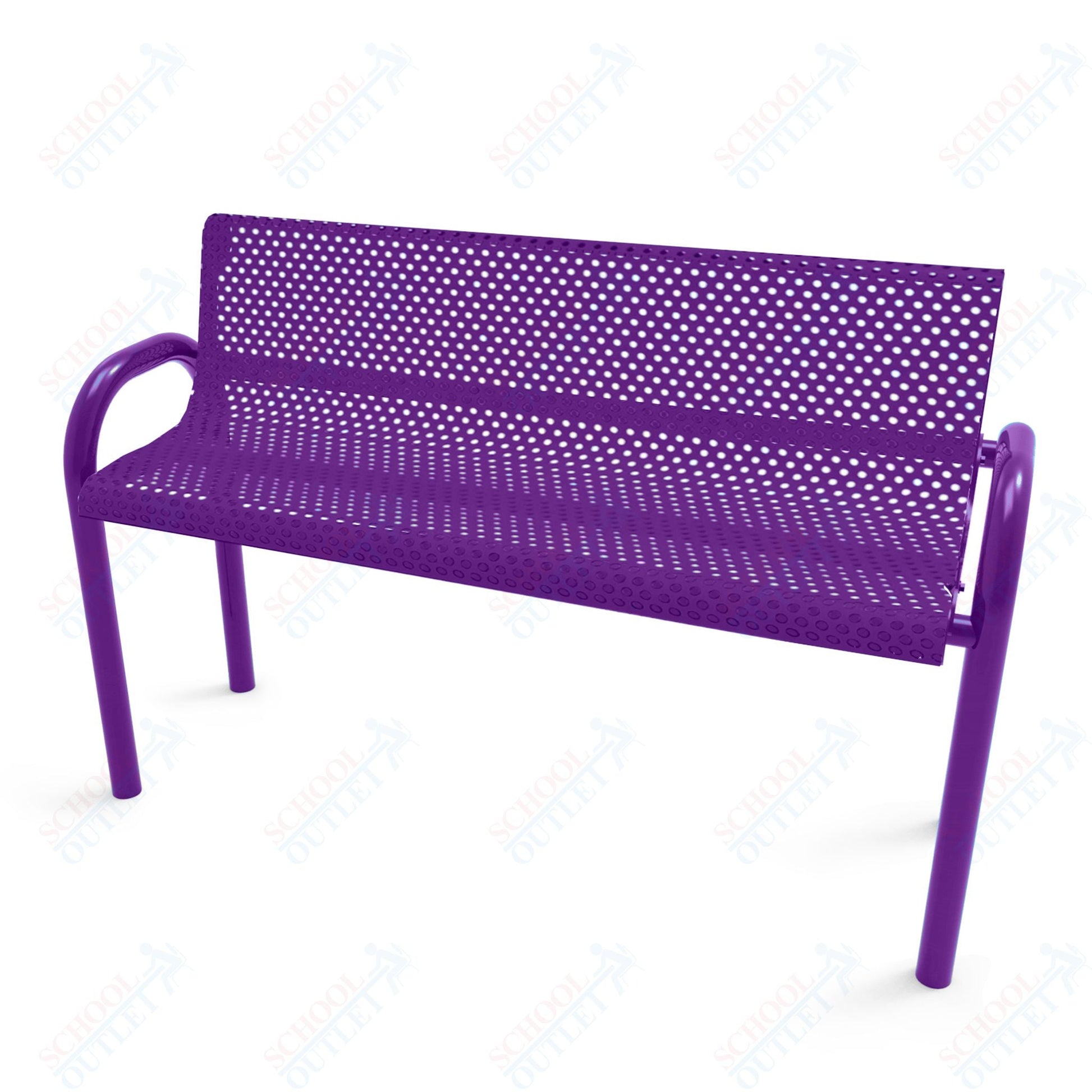 MyTcoat - MOD Outdoor Bench with Back - Inground Mount 4' L (MYT - BMD04 - 53) - SchoolOutlet
