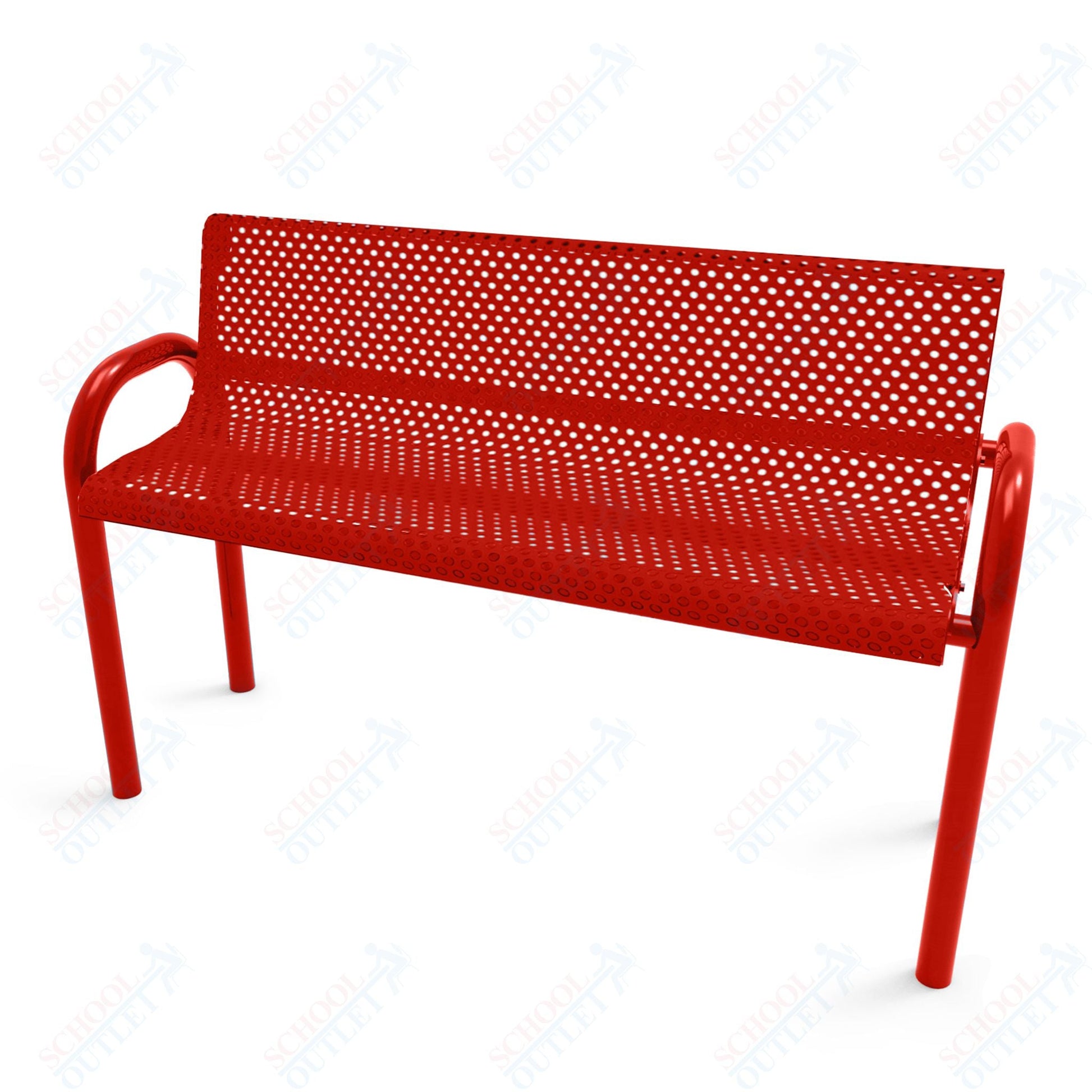 MyTcoat - MOD Outdoor Bench with Back - Inground Mount 4' L (MYT - BMD04 - 53) - SchoolOutlet