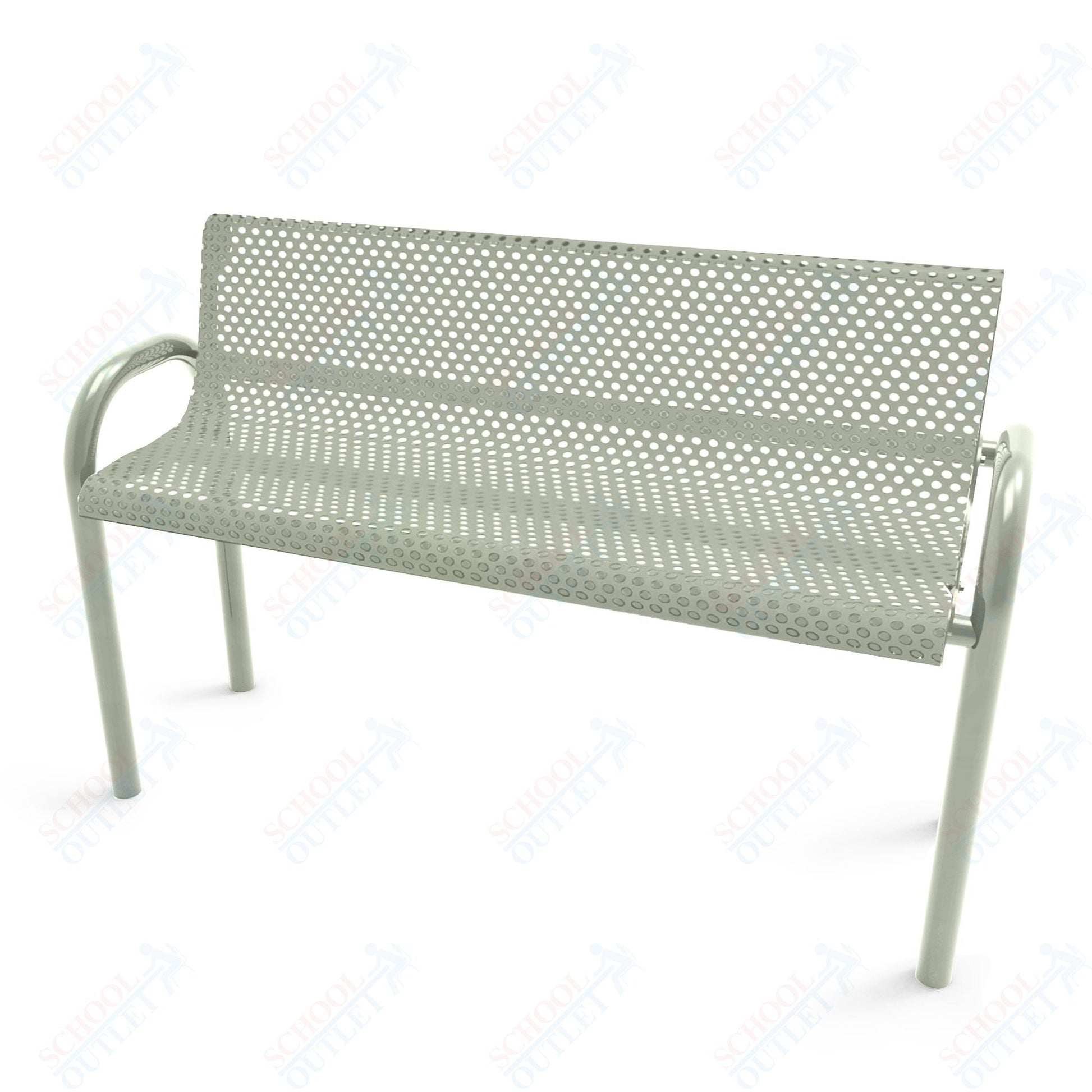 MyTcoat - MOD Outdoor Bench with Back - Inground Mount 4' L (MYT - BMD04 - 53) - SchoolOutlet