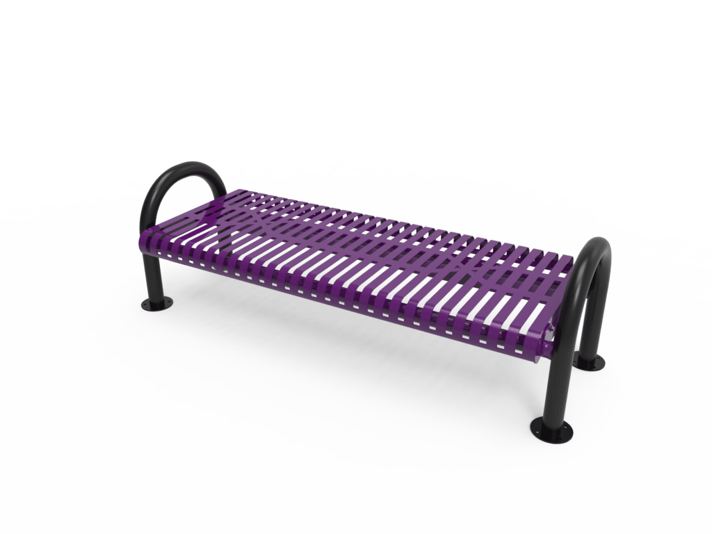 MyTcoat - Outdoor Bench without Back - Inground Mount 4' L (MYT-BMD04-59) - SchoolOutlet