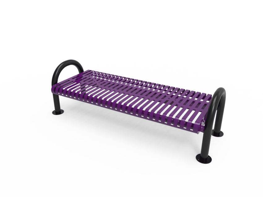 MyTcoat - Outdoor Bench without Back - Inground Mount 4' L (MYT-BMD04-59) - SchoolOutlet