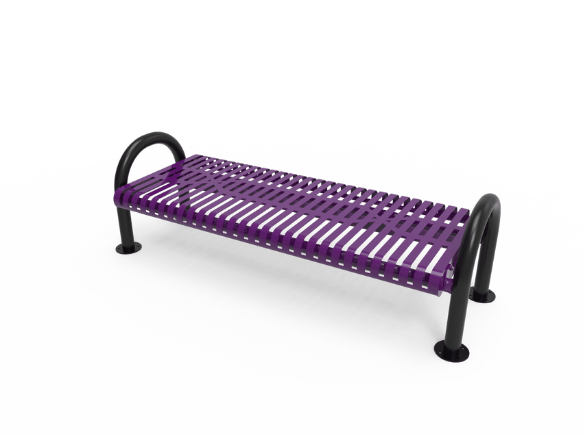 MyTcoat - Outdoor Bench without Back - Surface Mount 4' L (MYT-BMD04-60) - SchoolOutlet