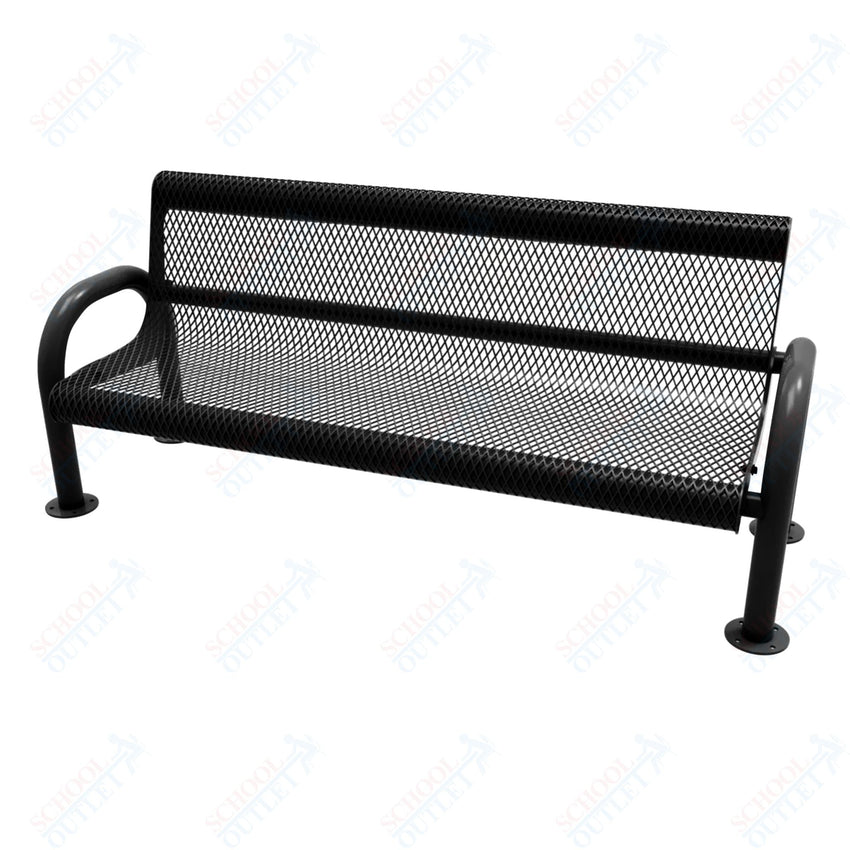 MyTcoat - MOD Outdoor Bench with Back - Surface Mount 6' L (MYT - BMD06 - 54) - SchoolOutlet