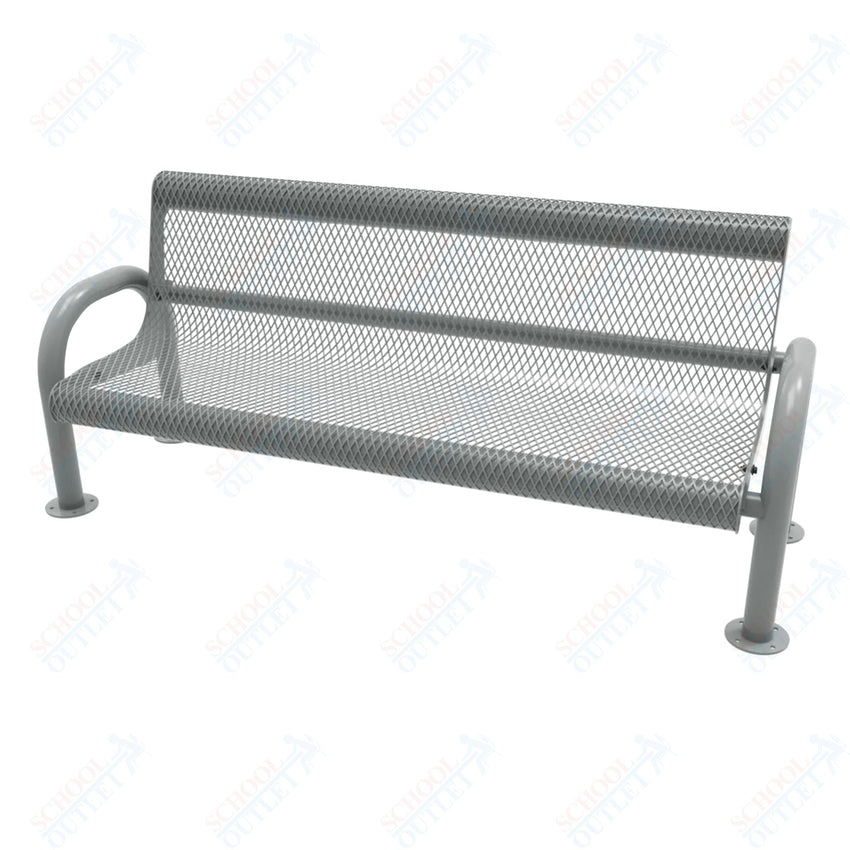 MyTcoat - MOD Outdoor Bench with Back - Surface Mount 6' L (MYT - BMD06 - 54) - SchoolOutlet