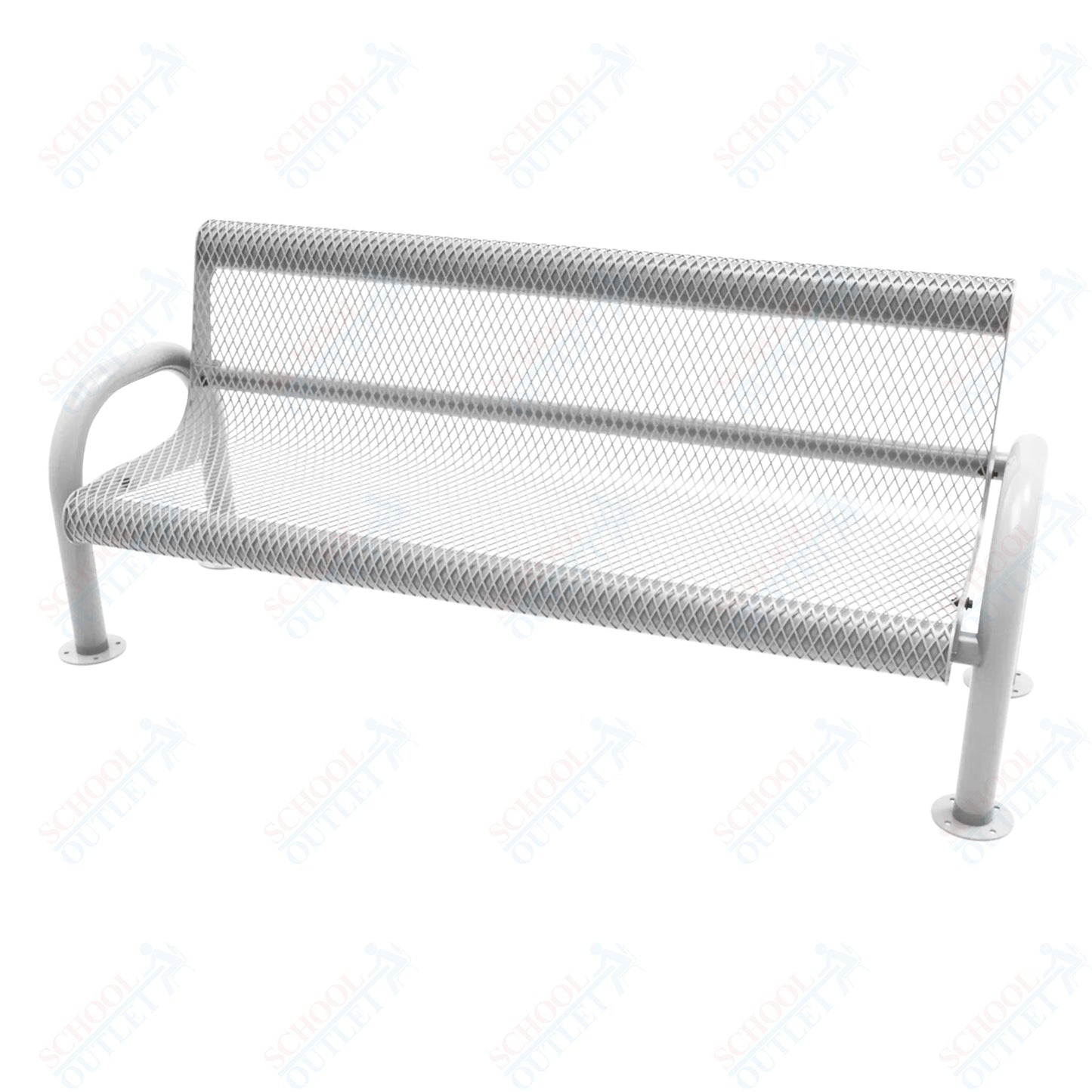 MyTcoat - MOD Outdoor Bench with Back - Surface Mount 6' L (MYT - BMD06 - 54) - SchoolOutlet