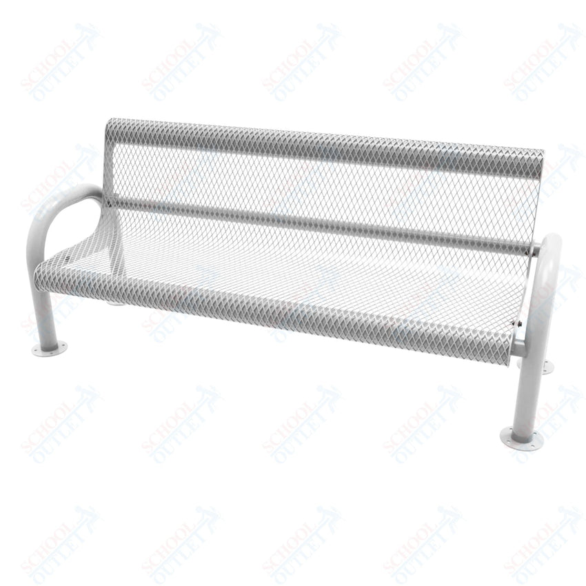 MyTcoat - MOD Outdoor Bench with Back - Surface Mount 6' L (MYT - BMD06 - 54) - SchoolOutlet