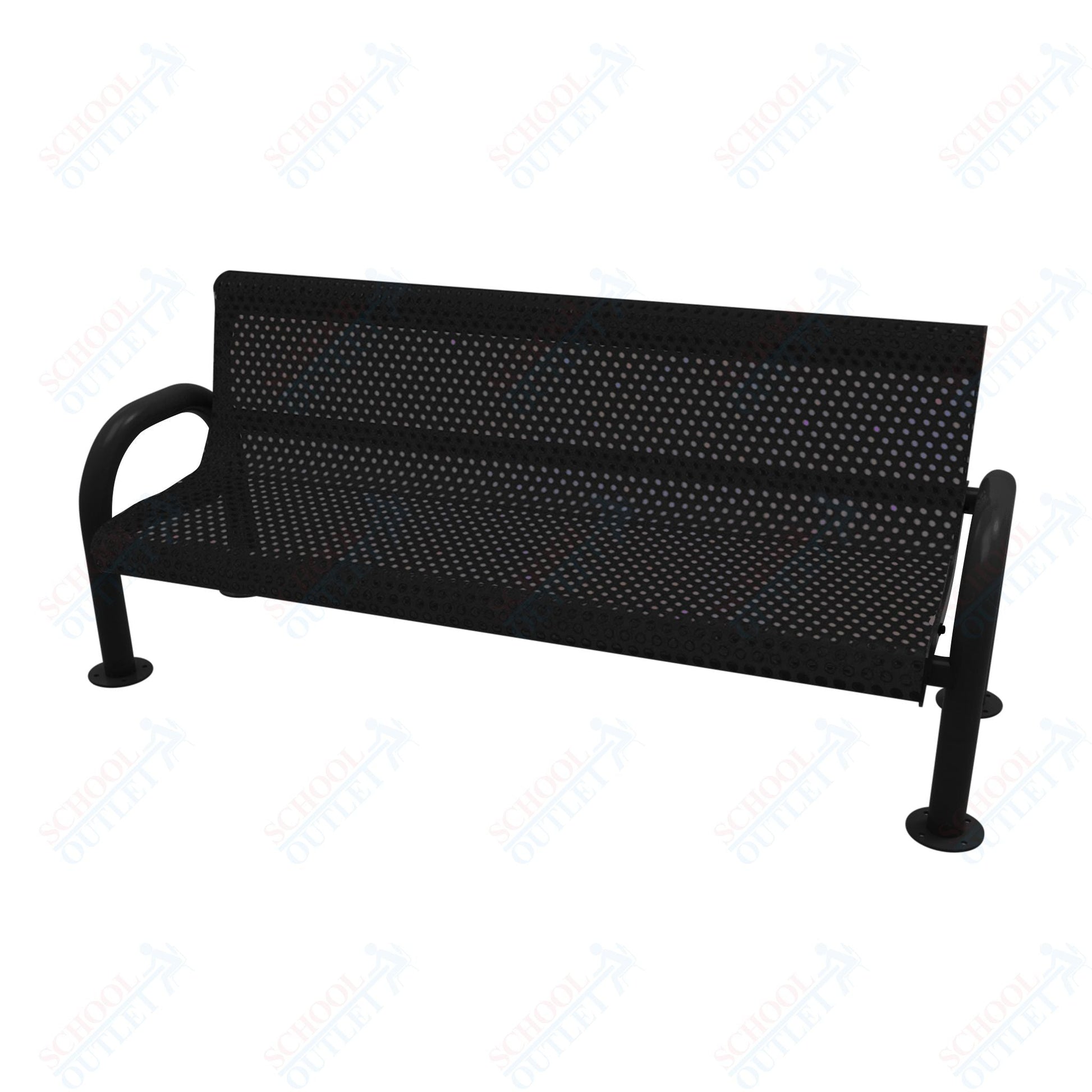 MyTcoat - MOD Outdoor Bench with Back - Surface Mount 6' L (MYT - BMD06 - 54) - SchoolOutlet