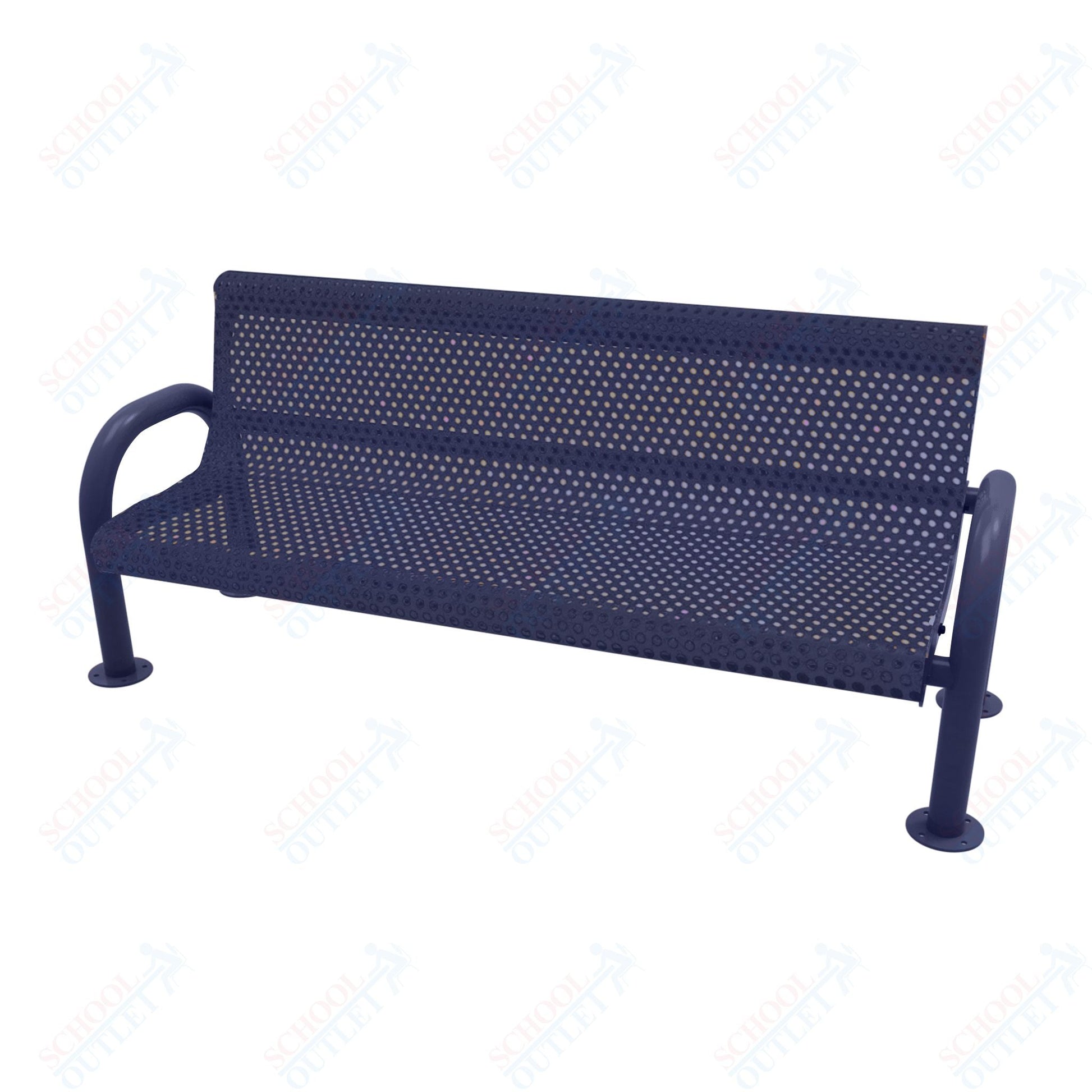 MyTcoat - MOD Outdoor Bench with Back - Surface Mount 6' L (MYT - BMD06 - 54) - SchoolOutlet