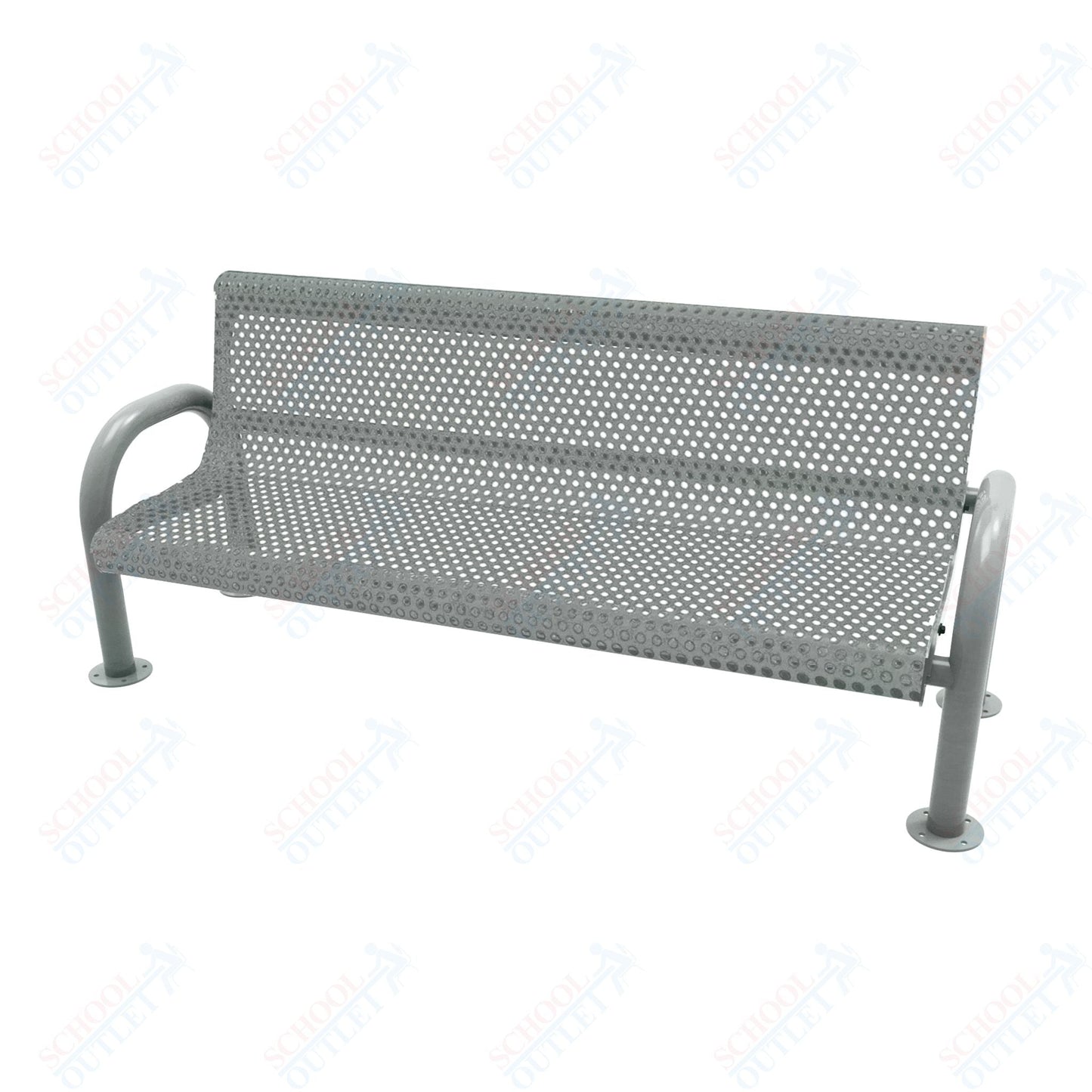 MyTcoat - MOD Outdoor Bench with Back - Surface Mount 6' L (MYT - BMD06 - 54) - SchoolOutlet