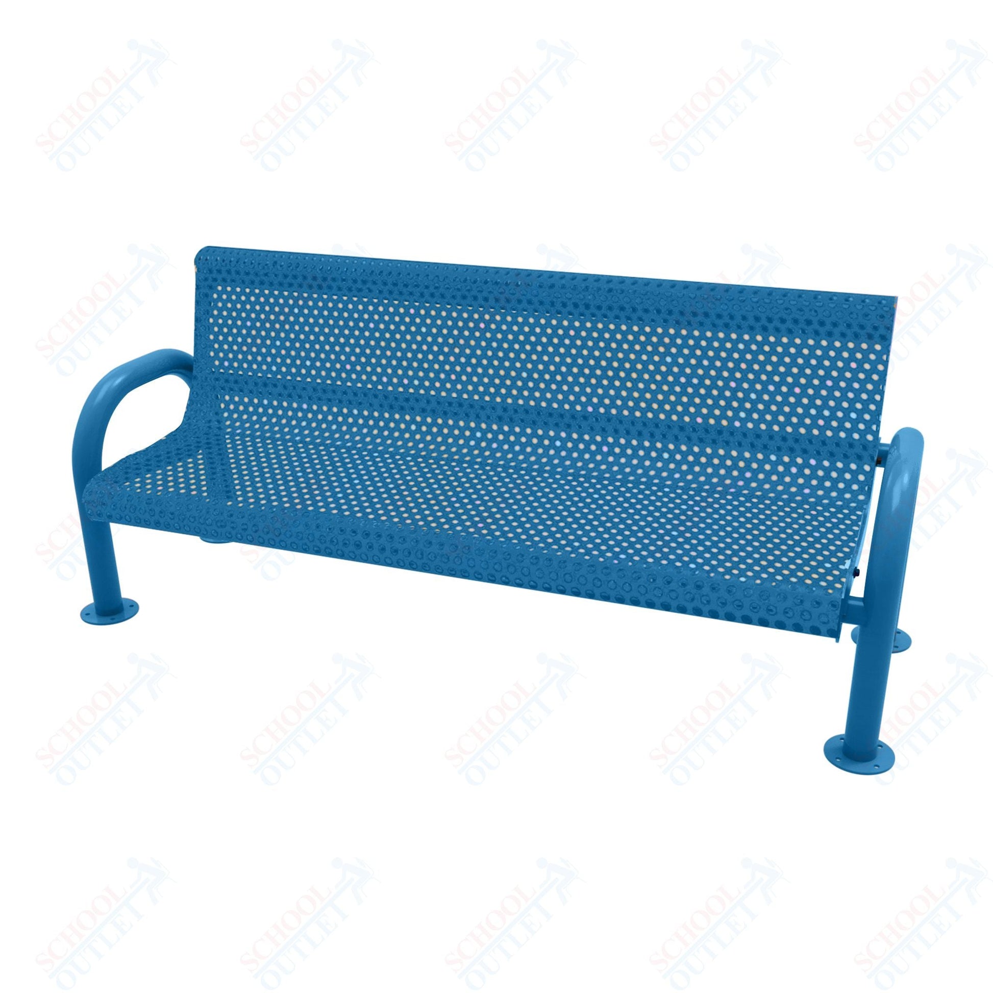 MyTcoat - MOD Outdoor Bench with Back - Surface Mount 6' L (MYT - BMD06 - 54) - SchoolOutlet