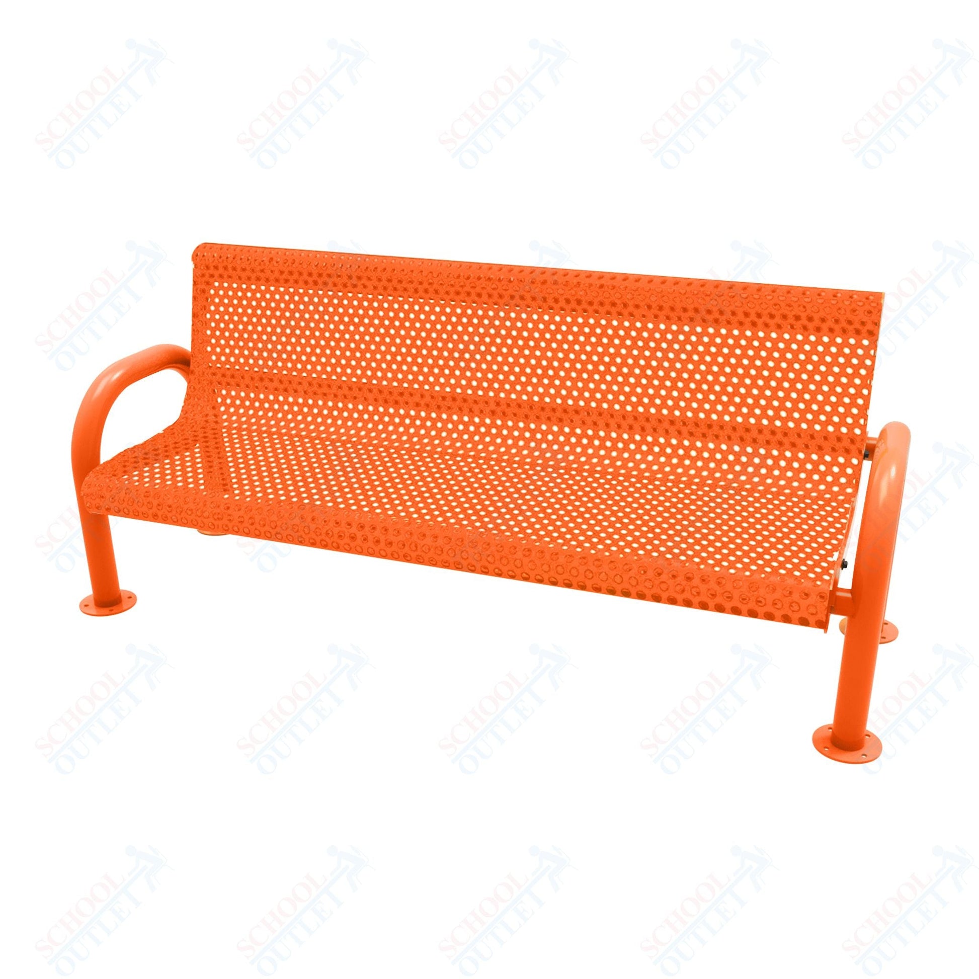 MyTcoat - MOD Outdoor Bench with Back - Surface Mount 6' L (MYT - BMD06 - 54) - SchoolOutlet