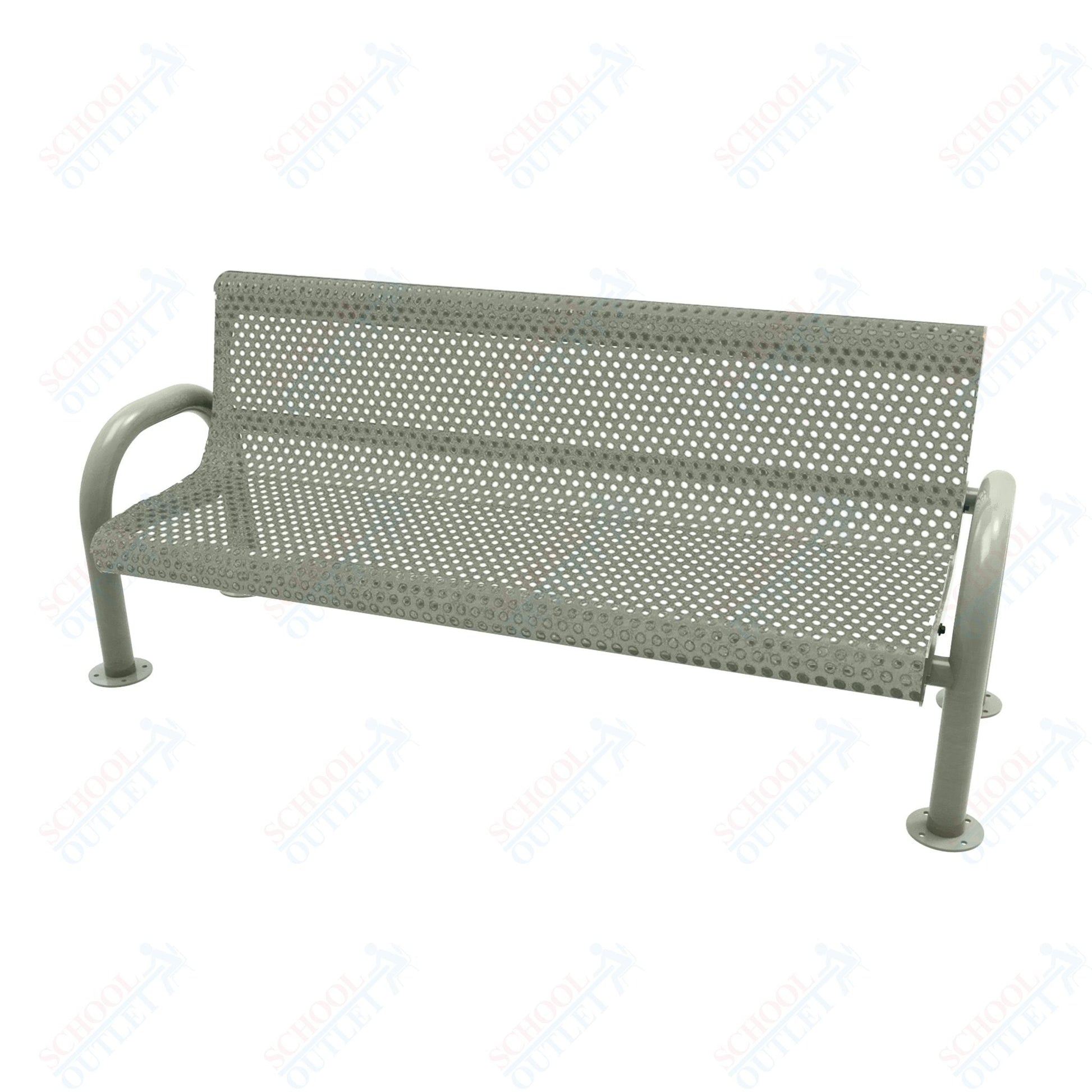 MyTcoat - MOD Outdoor Bench with Back - Surface Mount 6' L (MYT - BMD06 - 54) - SchoolOutlet