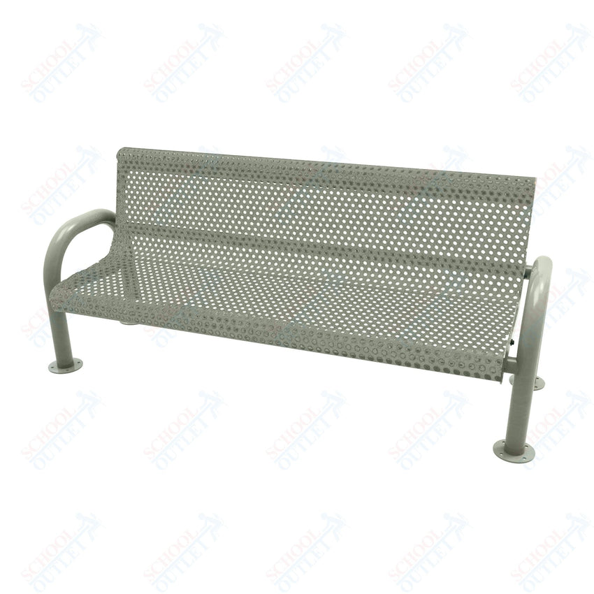 MyTcoat - MOD Outdoor Bench with Back - Surface Mount 6' L (MYT - BMD06 - 54) - SchoolOutlet