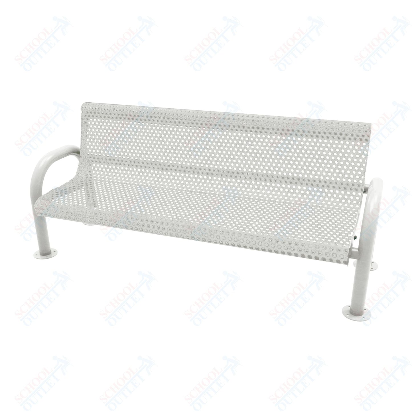 MyTcoat - MOD Outdoor Bench with Back - Surface Mount 6' L (MYT - BMD06 - 54) - SchoolOutlet