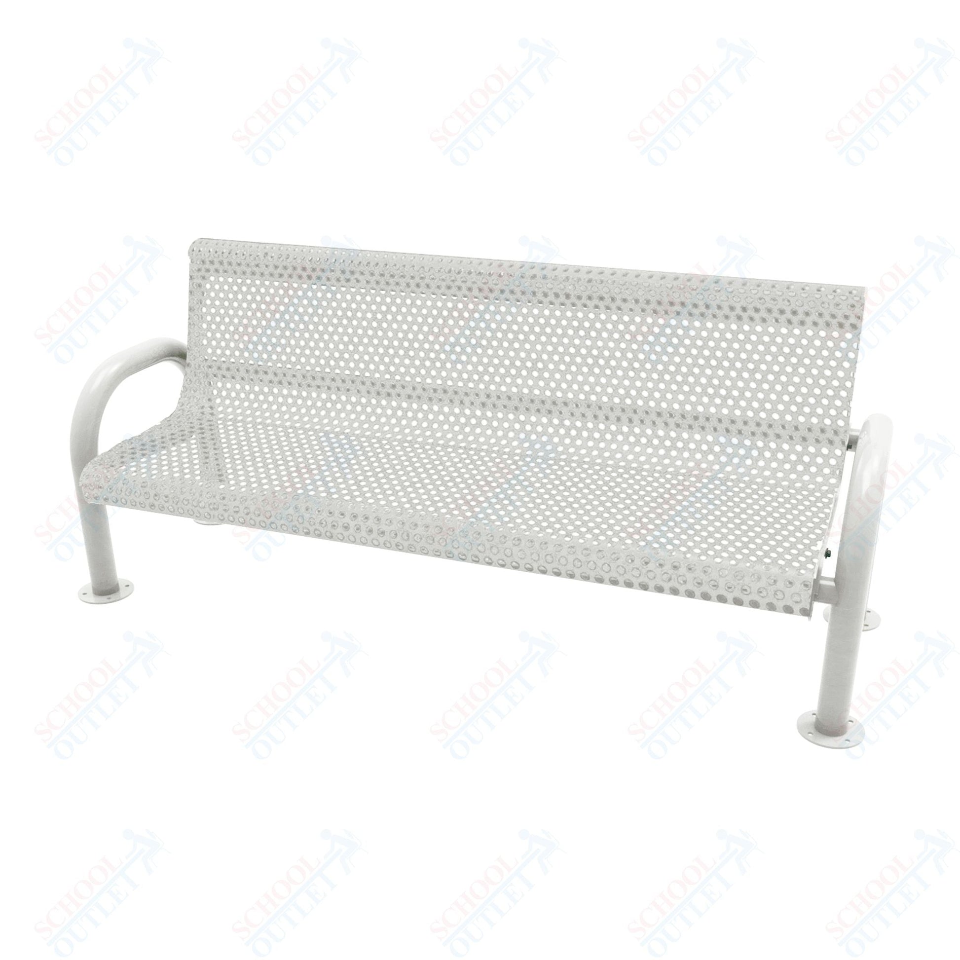 MyTcoat - MOD Outdoor Bench with Back - Surface Mount 6' L (MYT - BMD06 - 54) - SchoolOutlet