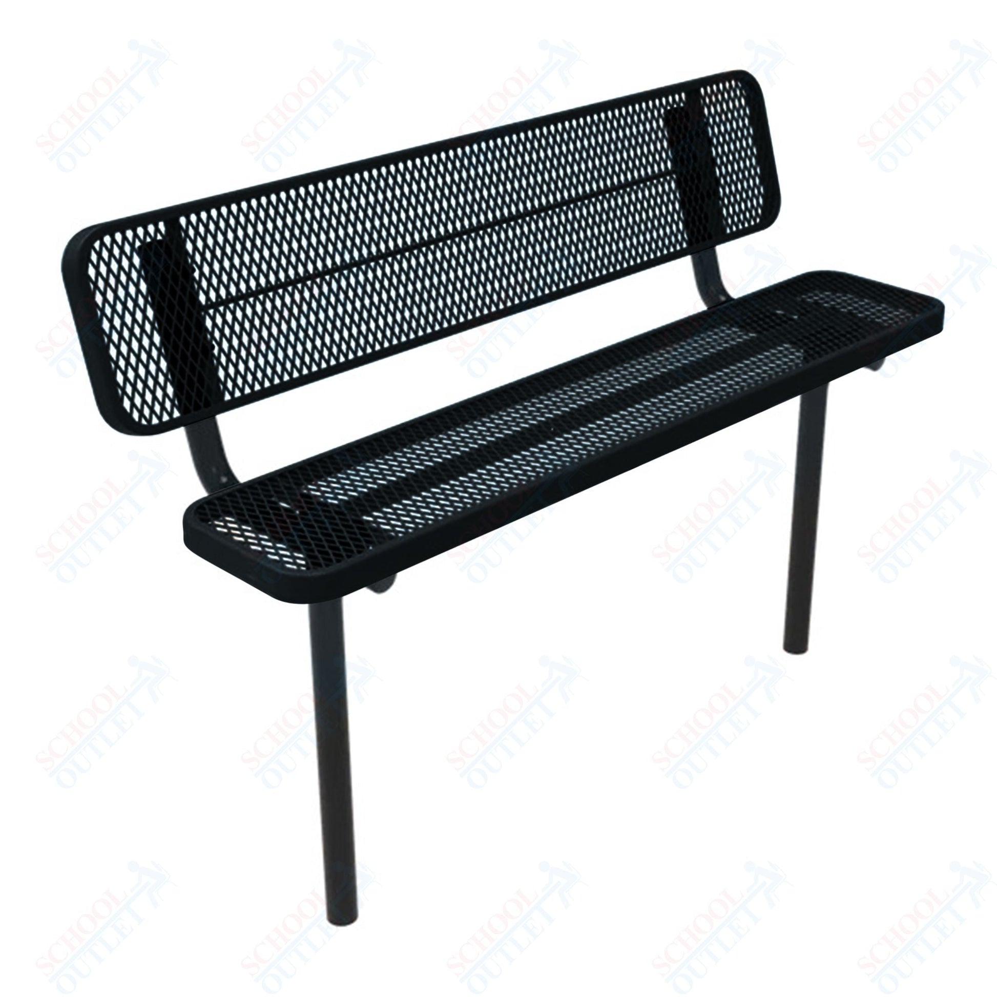 MyTcoat - Player's Outdoor Bench with Back - Inground Mount 4' L (MYT - BPY04 - 31) - SchoolOutlet