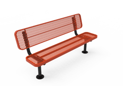 MyTcoat - Player's Outdoor Bench with Back - Surface Mount 4' L (MYT-BPY04-32)
