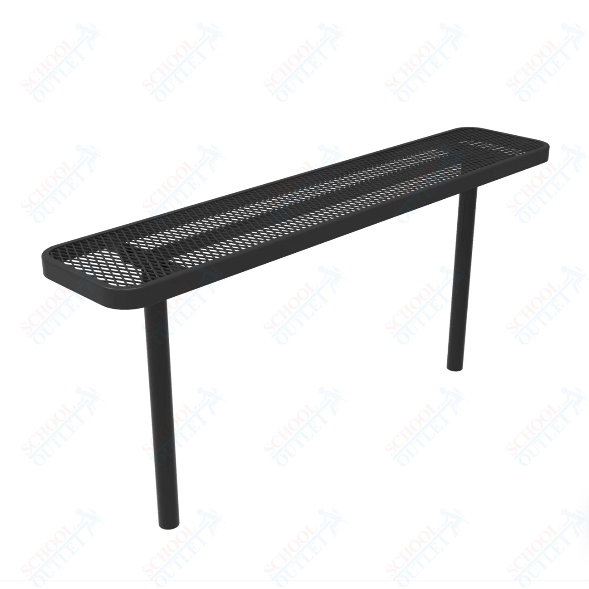 MyTcoat - Player's Outdoor Bench without Back - Inground Mount 4' L (MYT - BPY04 - 34) - SchoolOutlet