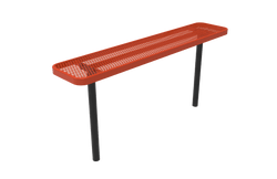 MyTcoat - Player's Outdoor Bench without Back - Inground Mount 4' L (MYT-BPY04-34)
