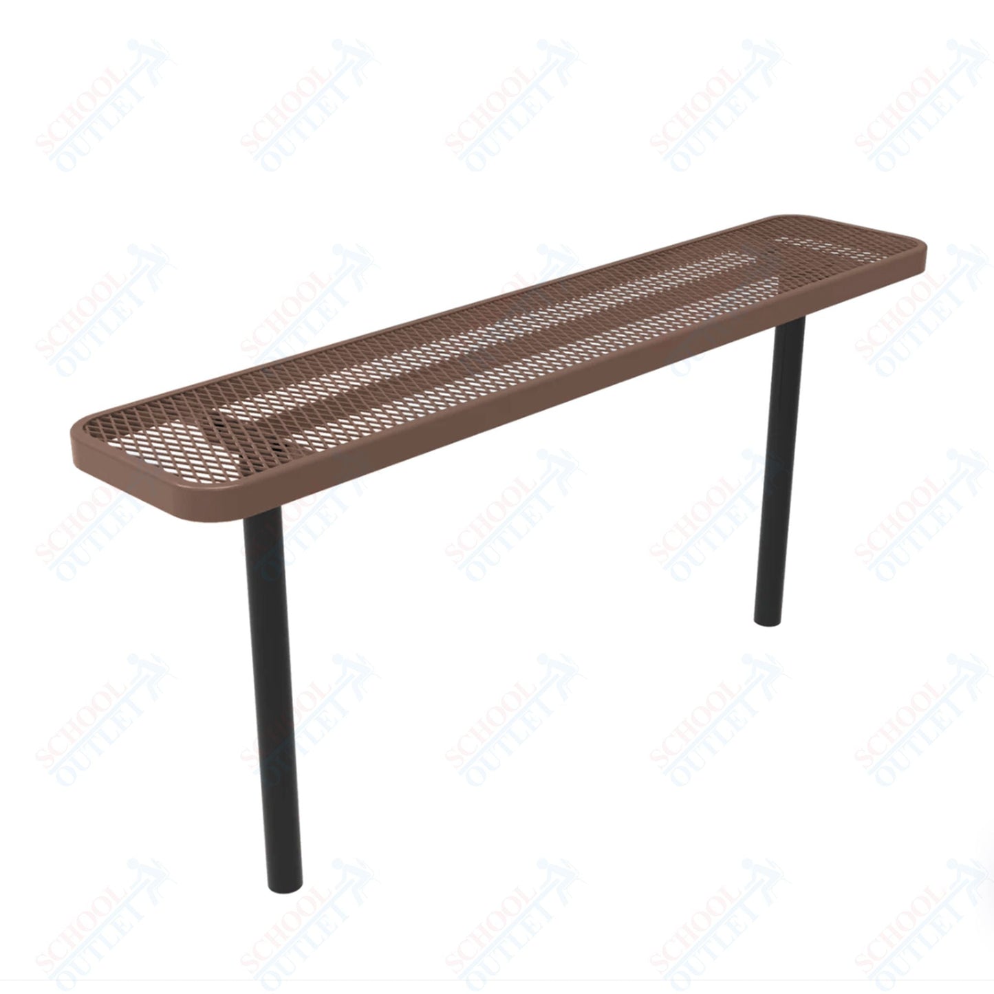 MyTcoat - Player's Outdoor Bench without Back - Inground Mount 4' L (MYT - BPY04 - 34) - SchoolOutlet