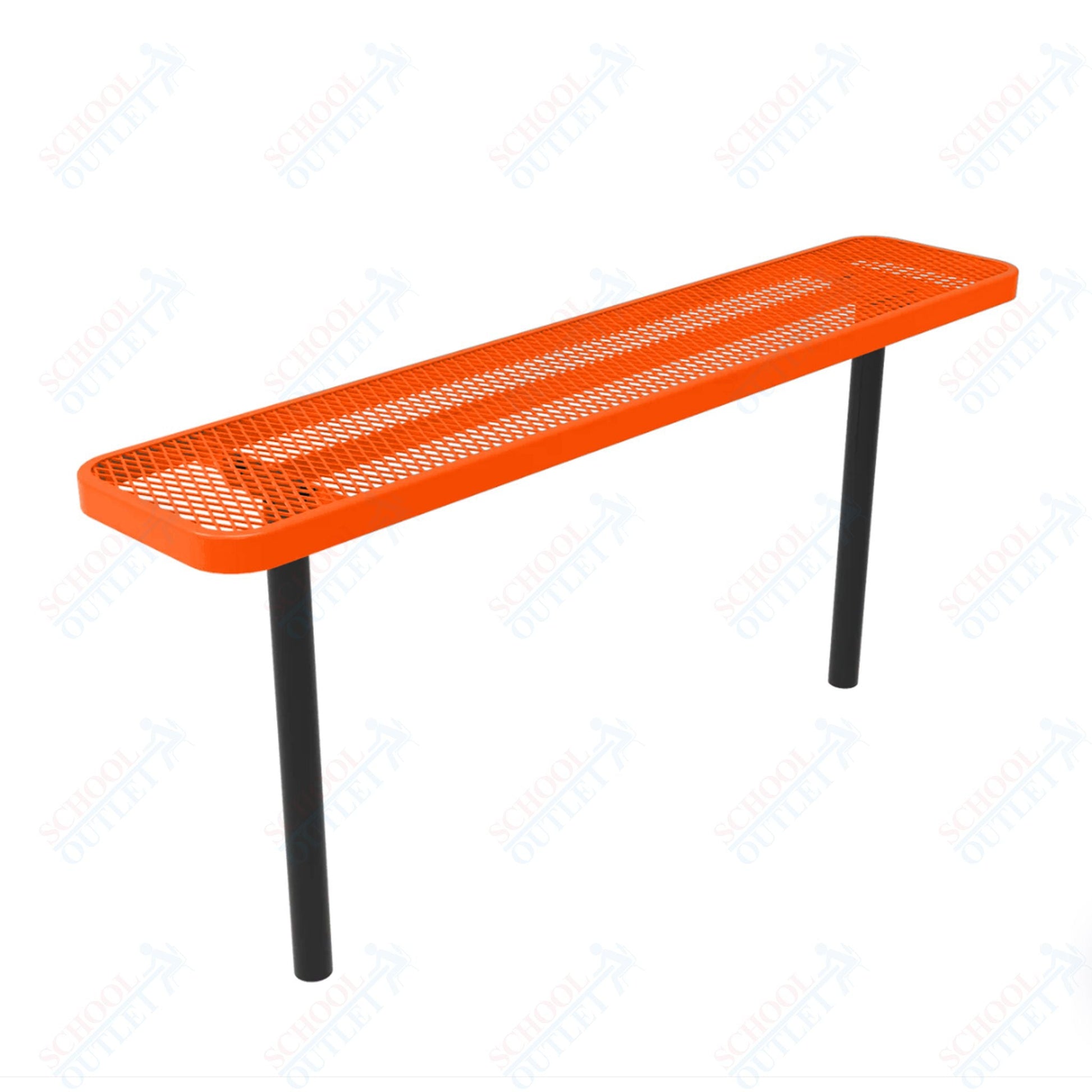 MyTcoat - Player's Outdoor Bench without Back - Inground Mount 4' L (MYT - BPY04 - 34) - SchoolOutlet