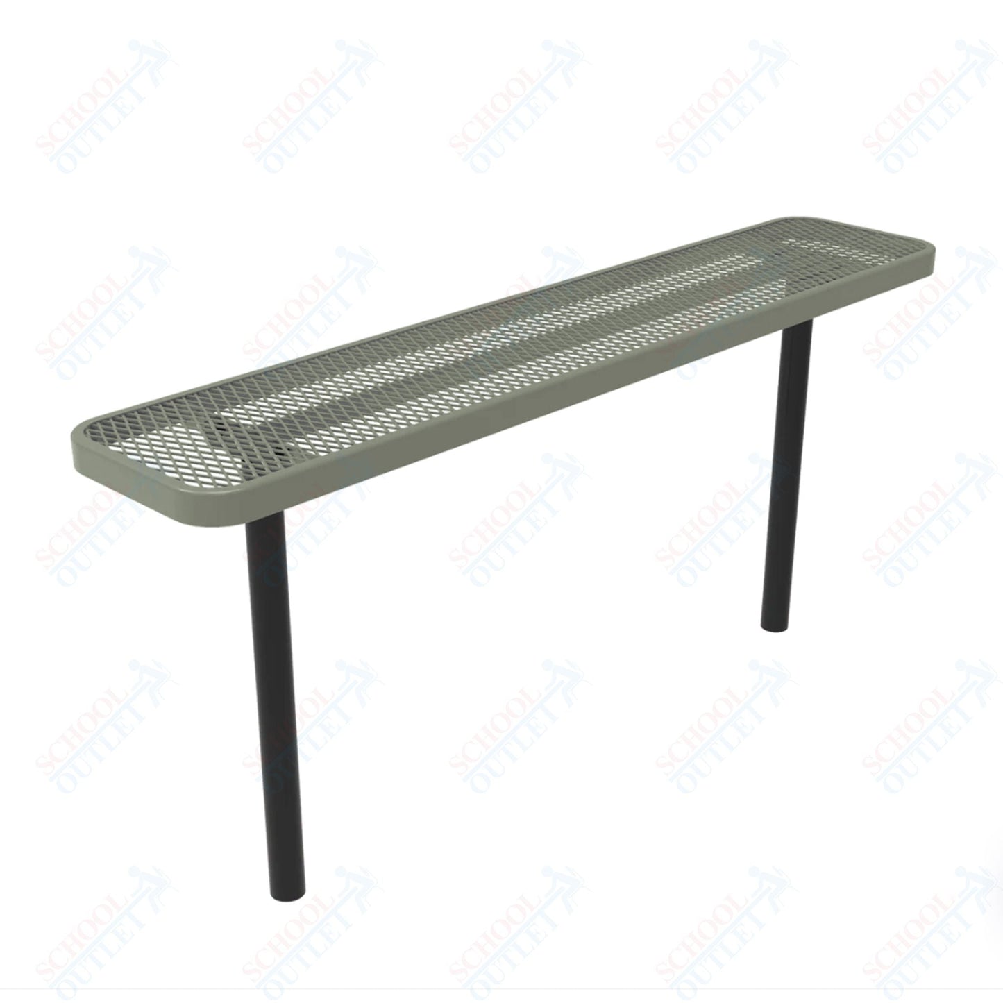 MyTcoat - Player's Outdoor Bench without Back - Inground Mount 4' L (MYT - BPY04 - 34) - SchoolOutlet