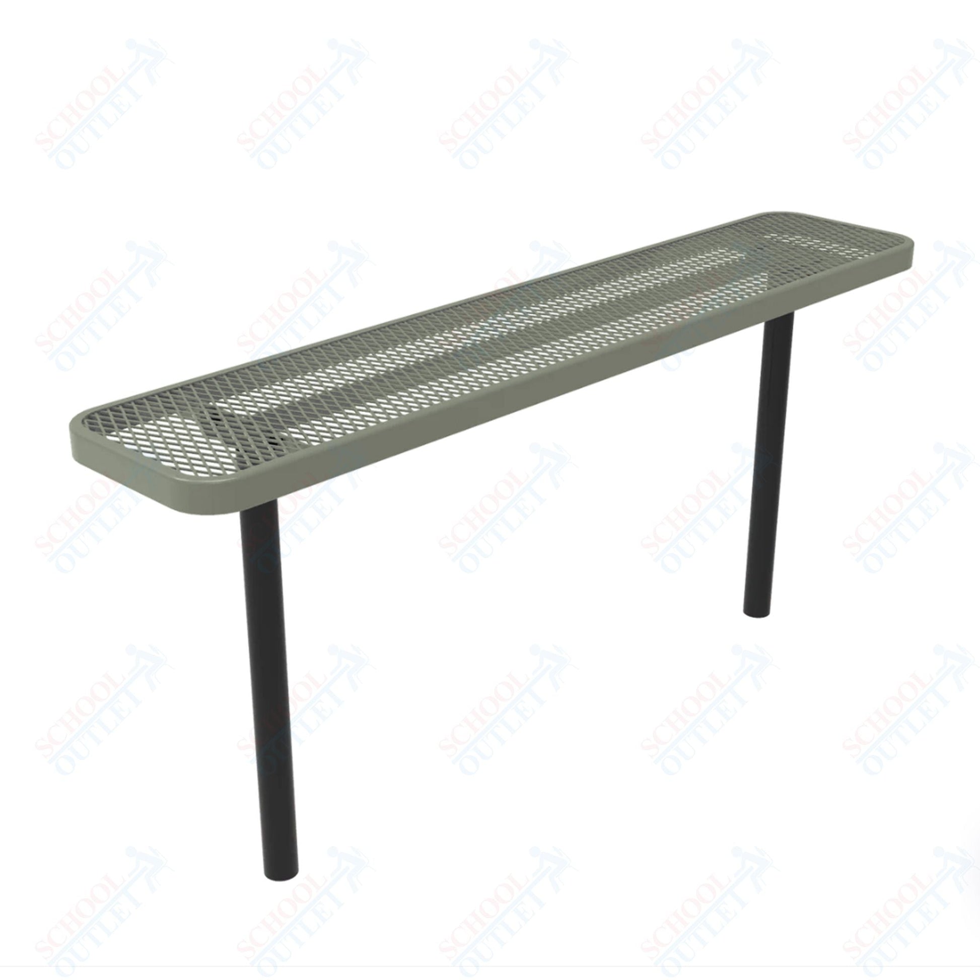 MyTcoat - Player's Outdoor Bench without Back - Inground Mount 4' L (MYT - BPY04 - 34) - SchoolOutlet